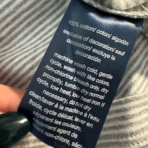 NWT Tommy Hilfiger Grey/White V-Neck Tee Sz M - Picture 7 of 9